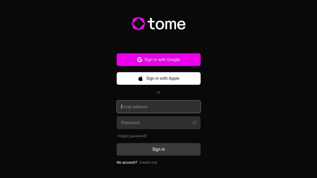 Buka Website Tome App