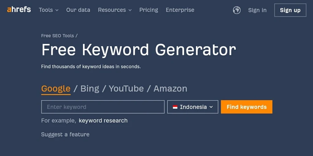 Keyword Generator Ahrefs