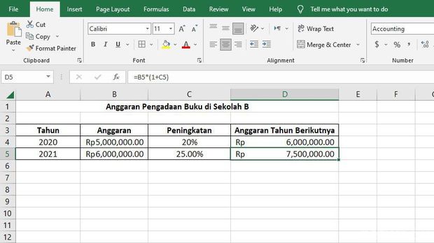 Cara Menghitung Persen di Excel: Penambahan Nilai Diskon