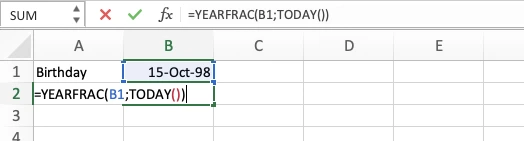 Coba Gunakan Fungsi YEARFRAC