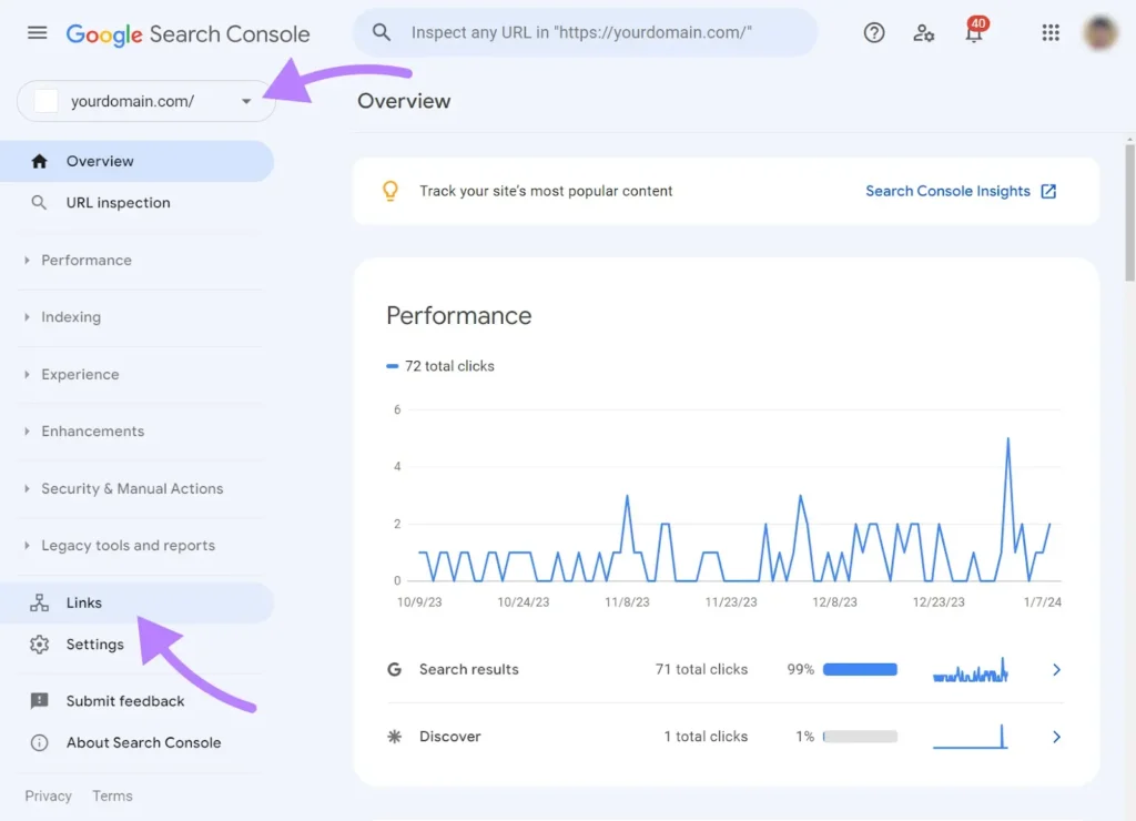Cara Mengakses Google Search Console Links Report
