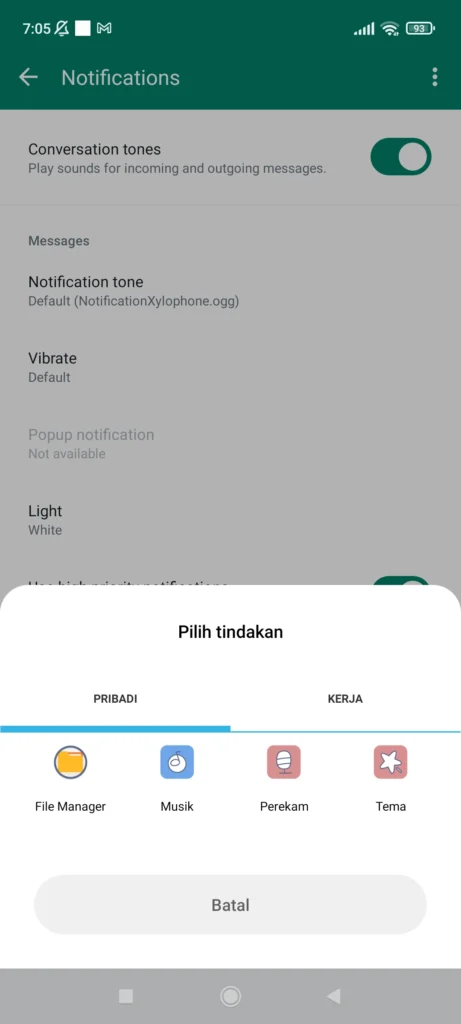 Cara Mengganti Notifikasi WA