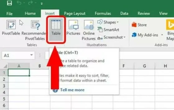 Cara Membuat Tabel di Excel dengan Fitur Insert Table