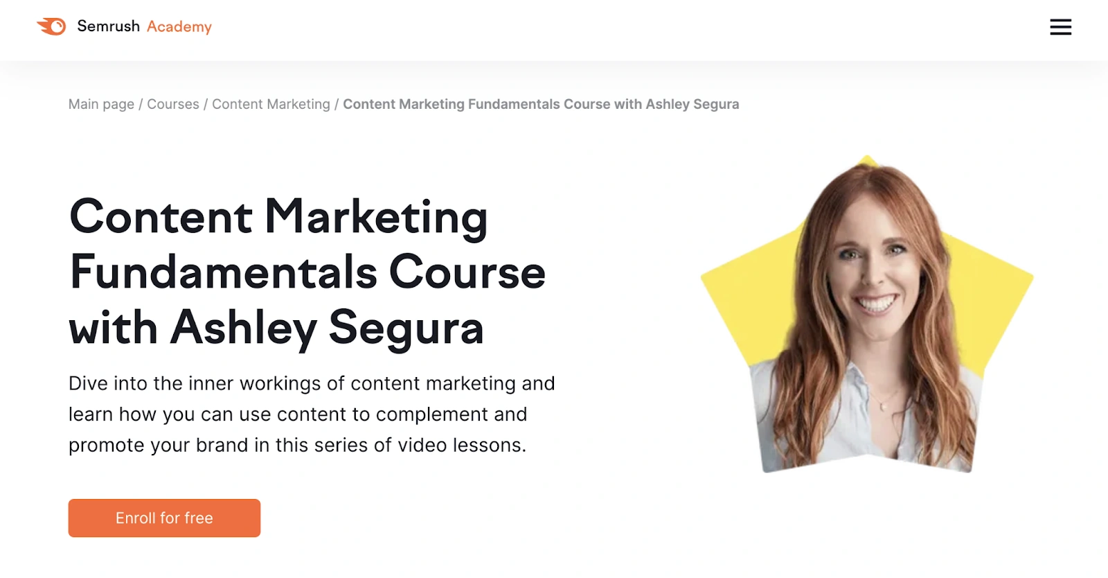 Content Marketing Fundamentals dari SEMrush Academy