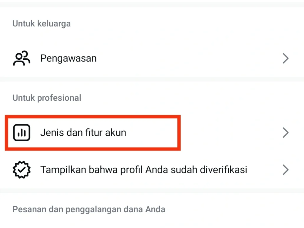 Akses Pengaturan Verifikasi