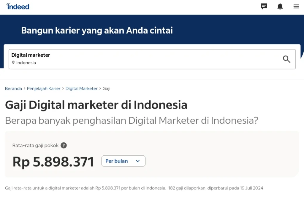 Berapa Gaji Seorang Digital Marketing di Indonesia?