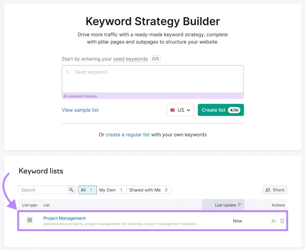 Buat Keyword Cluster