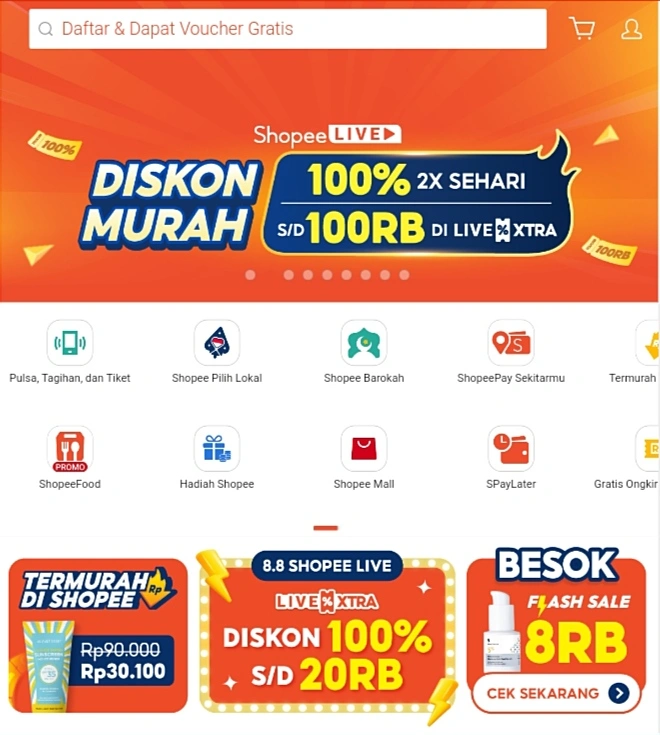 Contoh Situs Web E-Commerce