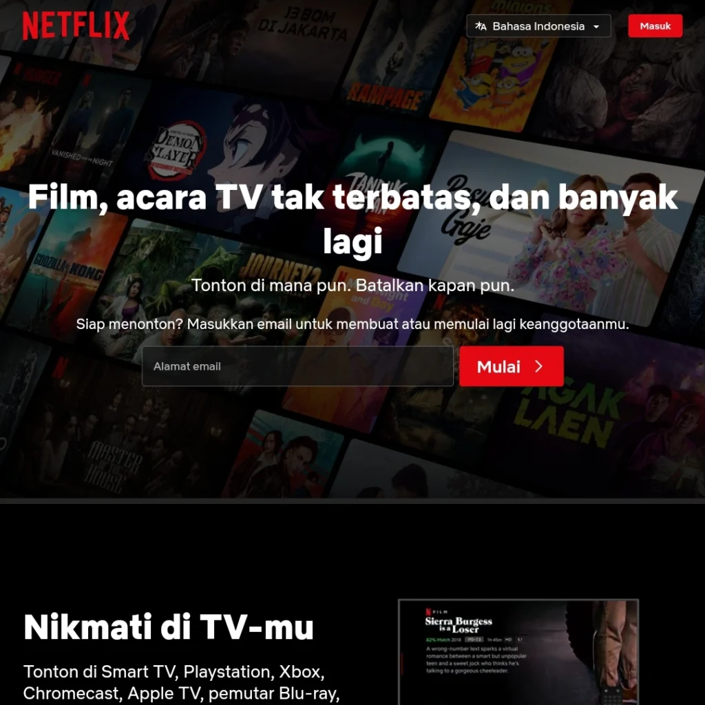 Contoh Situs Web Entertainment