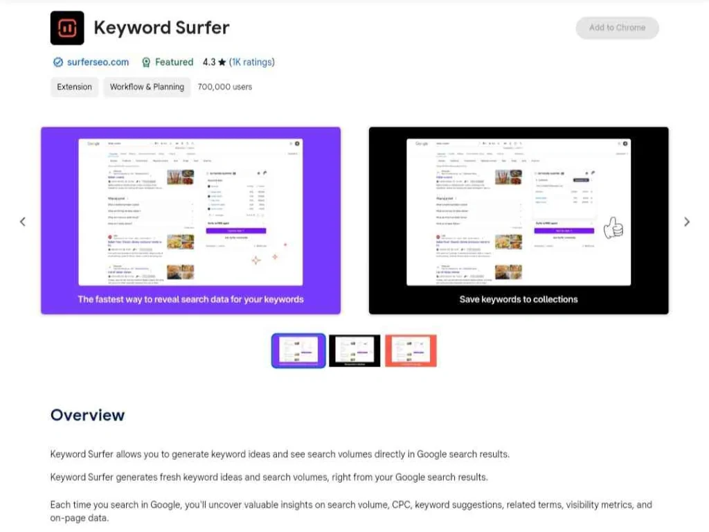 Keyword Surfer