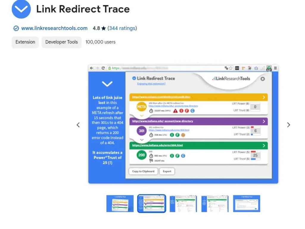 Link Redirect Trace