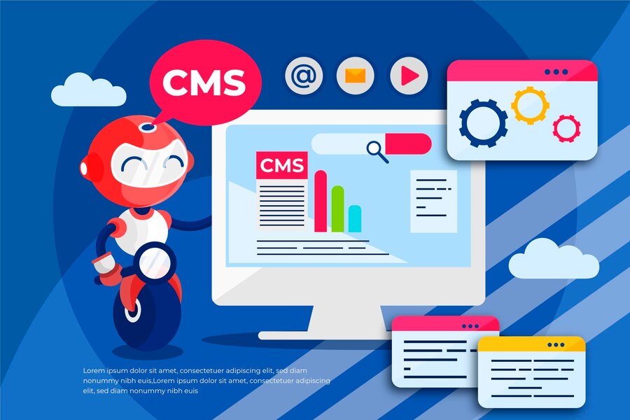 ilustrasi content management system